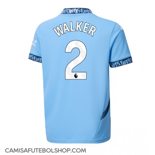 Camisa de time de futebol Manchester City Kyle Walker #2 Replicas 1º Equipamento 2024-25 Manga Curta